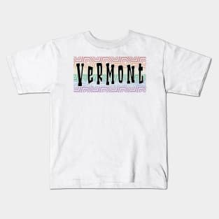 LGBTQ PATTERN AMERICA VERMONT Kids T-Shirt